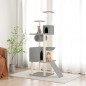 vidaXL Rascador para gatos con postes de sisal gris claro 168 cm vidaXL Rascador para gatos con postes de sisal gris claro 168 cm