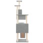 vidaXL Rascador para gatos con postes de sisal gris claro 168 cm vidaXL Rascador para gatos con postes de sisal gris claro 168 cm