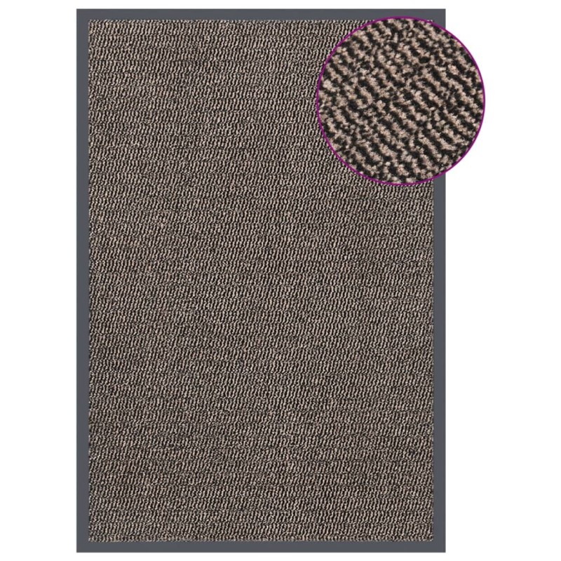 vidaXL Felpudo de nudo marrón oscuro 80x120 cm vidaXL Felpudo de nudo marrón oscuro 80x120 cm