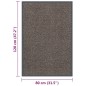 vidaXL Felpudo de nudo marrón oscuro 80x120 cm vidaXL Felpudo de nudo marrón oscuro 80x120 cm