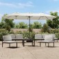 vidaXL Sombrilla doble blanco arena 449x245 cm vidaXL Sombrilla doble blanco arena 449x245 cm