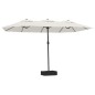 vidaXL Sombrilla doble blanco arena 449x245 cm vidaXL Sombrilla doble blanco arena 449x245 cm