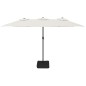 vidaXL Sombrilla doble blanco arena 449x245 cm vidaXL Sombrilla doble blanco arena 449x245 cm