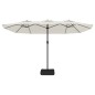 vidaXL Sombrilla doble blanco arena 449x245 cm vidaXL Sombrilla doble blanco arena 449x245 cm