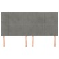 vidaXL Cabeceros 4 unidades de terciopelo gris claro 80x5x78/88 cm vidaXL Cabeceros 4 unidades de terciopelo gris claro 80x5x78/88 cm