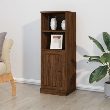vidaXL Aparador alto madera contrachapada roble marrón 36x35,5x103,5cm