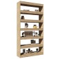vidaXL Estantería madera contrachapada roble Sonoma 100x30x198 cm vidaXL Estantería madera contrachapada roble Sonoma 100x30x198 cm