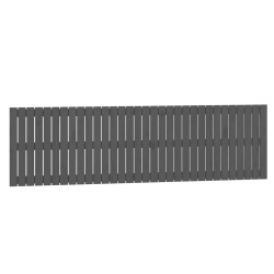 vidaXL Cabecero de cama de pared madera maciza pino gris 204x3x60 cm