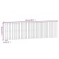 vidaXL Cabecero de cama de pared madera maciza pino gris 204x3x60 cm