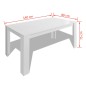 vidaXL Mesa de comedor blanca 140x80x75 cm vidaXL Mesa de comedor blanca 140x80x75 cm