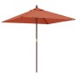 vidaXL Sombrilla de jardín con poste de madera terracota 198x198x231cm vidaXL Sombrilla de jardín con poste de madera terracota 198x198x231cm
