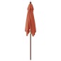 vidaXL Sombrilla de jardín con poste de madera terracota 198x198x231cm vidaXL Sombrilla de jardín con poste de madera terracota 198x198x231cm