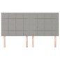 vidaXL Cabeceros 4 unidades de tela gris claro 90x5x78/88 cm vidaXL Cabeceros 4 unidades de tela gris claro 90x5x78/88 cm