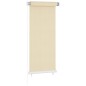 vidaXL Persiana enrollable de exterior HDPE crema 60x140 cm
