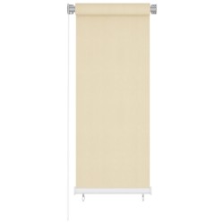 vidaXL Persiana enrollable de exterior HDPE crema 60x140 cm