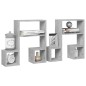 vidaXL Estantes de pared 2 uds contrachapado gris hormigón 50x15x50 cm