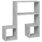 vidaXL Estantes de pared 2 uds contrachapado gris hormigón 50x15x50 cm