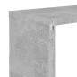 vidaXL Estantes de pared 2 uds contrachapado gris hormigón 50x15x50 cm