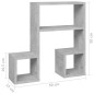 vidaXL Estantes de pared 2 uds contrachapado gris hormigón 50x15x50 cm