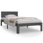 vidaXL Estructura de cama madera maciza de pino gris 90x200 cm