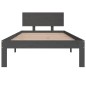 vidaXL Estructura de cama madera maciza de pino gris 90x200 cm