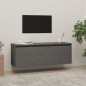 vidaXL Armario de pared de madera maciza de pino gris 100x30x35 cm