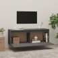 vidaXL Armario de pared de madera maciza de pino gris 100x30x35 cm
