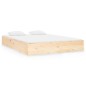 vidaXL Estructura de cama de matrimonio madera maciza 135x190 cm vidaXL Estructura de cama de matrimonio madera maciza 135x190 cm