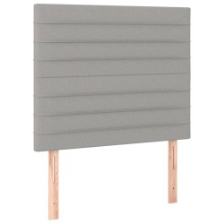 vidaXL Cabeceros 2 unidades de tela gris claro 90x5x78/88 cm