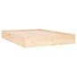 vidaXL Estructura de cama de matrimonio madera maciza 135x190 cm vidaXL Estructura de cama de matrimonio madera maciza 135x190 cm