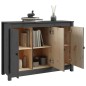 vidaXL Aparador de madera maciza de pino gris 100x35x74 cm vidaXL Aparador de madera maciza de pino gris 100x35x74 cm