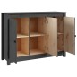 vidaXL Aparador de madera maciza de pino gris 100x35x74 cm vidaXL Aparador de madera maciza de pino gris 100x35x74 cm