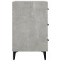 vidaXL Mesita de noche madera de ingeniería gris hormigón 40x40x66 cm vidaXL Mesita de noche madera de ingeniería gris hormigón 40x40x66 cm