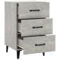 vidaXL Mesita de noche madera de ingeniería gris hormigón 40x40x66 cm vidaXL Mesita de noche madera de ingeniería gris hormigón 40x40x66 cm