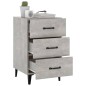 vidaXL Mesita de noche madera de ingeniería gris hormigón 40x40x66 cm vidaXL Mesita de noche madera de ingeniería gris hormigón 40x40x66 cm