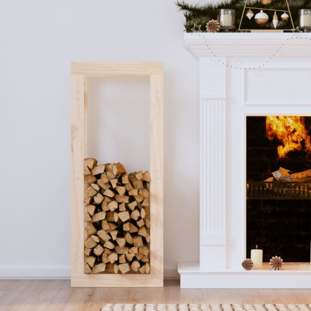 vidaXL Estante para leña madera maciza de pino 41x25x100 cm