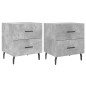 vidaXL Mesita noche 2 uds madera ingeniería gris hormigón 40x35x47,5cm vidaXL Mesita noche 2 uds madera ingeniería gris hormigón 40x35x47,5cm