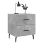 vidaXL Mesita noche 2 uds madera ingeniería gris hormigón 40x35x47,5cm vidaXL Mesita noche 2 uds madera ingeniería gris hormigón 40x35x47,5cm