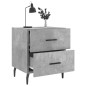 vidaXL Mesita noche 2 uds madera ingeniería gris hormigón 40x35x47,5cm vidaXL Mesita noche 2 uds madera ingeniería gris hormigón 40x35x47,5cm