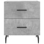 vidaXL Mesita noche 2 uds madera ingeniería gris hormigón 40x35x47,5cm vidaXL Mesita noche 2 uds madera ingeniería gris hormigón 40x35x47,5cm