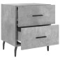 vidaXL Mesita noche 2 uds madera ingeniería gris hormigón 40x35x47,5cm vidaXL Mesita noche 2 uds madera ingeniería gris hormigón 40x35x47,5cm