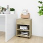vidaXL Armario con ruedas madera contrachapada roble Sonoma 46x36x59cm vidaXL Armario con ruedas madera contrachapada roble Sonoma 46x36x59cm