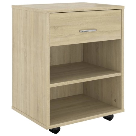 vidaXL Armario con ruedas madera contrachapada roble Sonoma 46x36x59cm