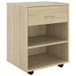 vidaXL Armario con ruedas madera contrachapada roble Sonoma 46x36x59cm vidaXL Armario con ruedas madera contrachapada roble Sonoma 46x36x59cm