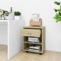 vidaXL Armario con ruedas madera contrachapada roble Sonoma 46x36x59cm vidaXL Armario con ruedas madera contrachapada roble Sonoma 46x36x59cm