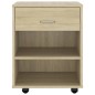 vidaXL Armario con ruedas madera contrachapada roble Sonoma 46x36x59cm vidaXL Armario con ruedas madera contrachapada roble Sonoma 46x36x59cm