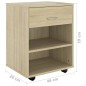 vidaXL Armario con ruedas madera contrachapada roble Sonoma 46x36x59cm vidaXL Armario con ruedas madera contrachapada roble Sonoma 46x36x59cm