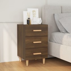 vidaXL Mesita de noche madera de ingeniería marrón roble 40x40x66 cm