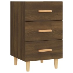 vidaXL Mesita de noche madera de ingeniería marrón roble 40x40x66 cm