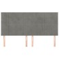 vidaXL Cabeceros 4 unidades de terciopelo gris claro 90x5x78/88 cm vidaXL Cabeceros 4 unidades de terciopelo gris claro 90x5x78/88 cm